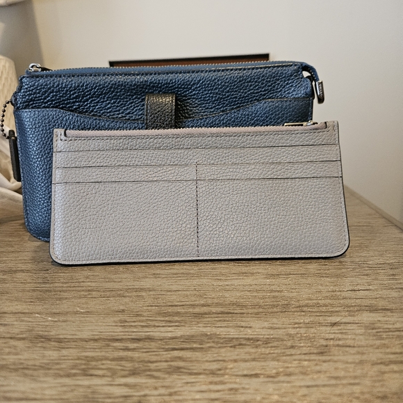 Coach Blue Leather Crossbody Wallet - Picture 3 of 11